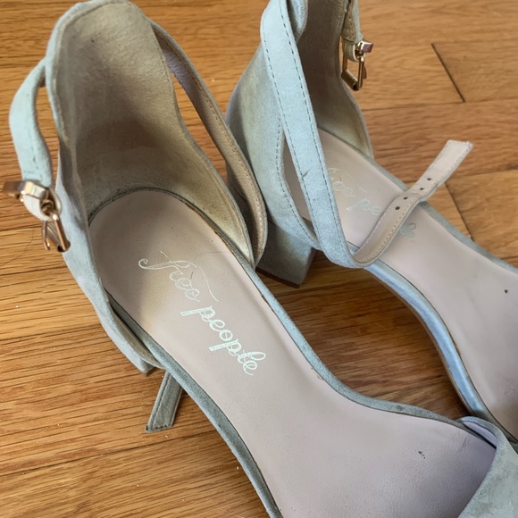 Free People Sage Green Kitten Heel - Picture 3 of 4